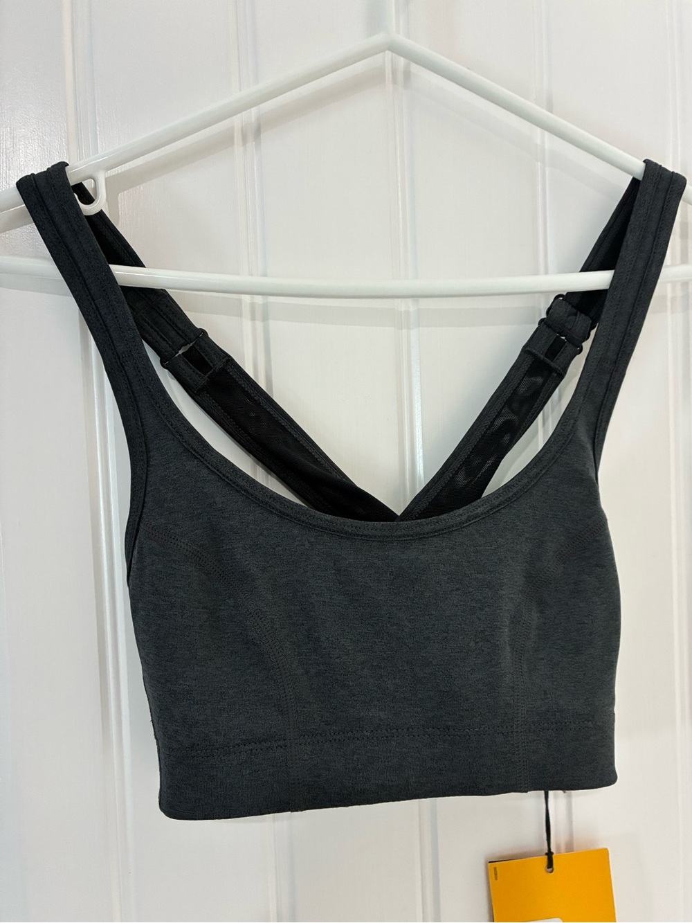 Lole Black Heather Adjustable-Strap Sport Bralette NWT